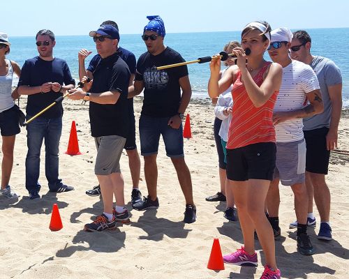 &Eacute;preuve de pr&eacute;cision &agrave; la sarbacane en olympiades team building